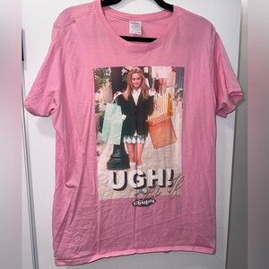 Clueless 'UGH! Get Off' Graphic Pink T-Shirt XXL